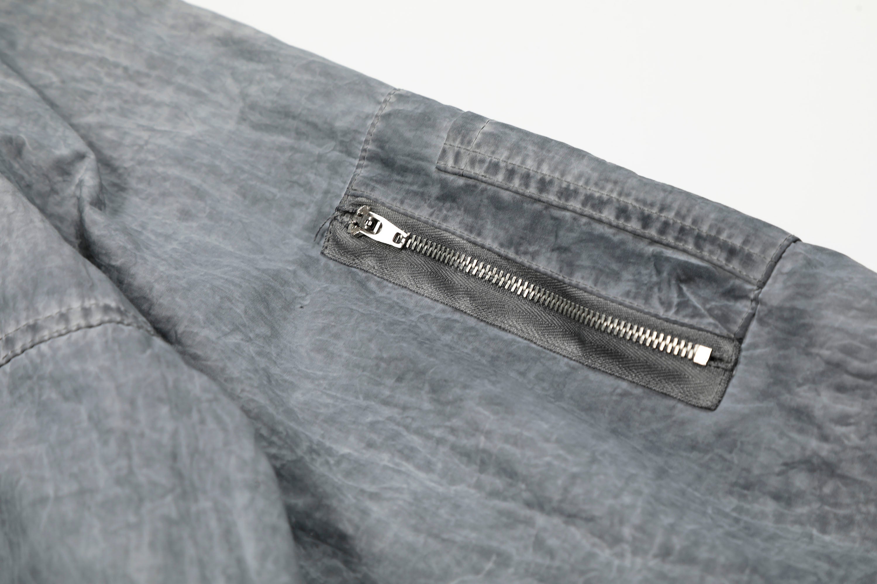 Cropped Crinkled Bomber Jacket