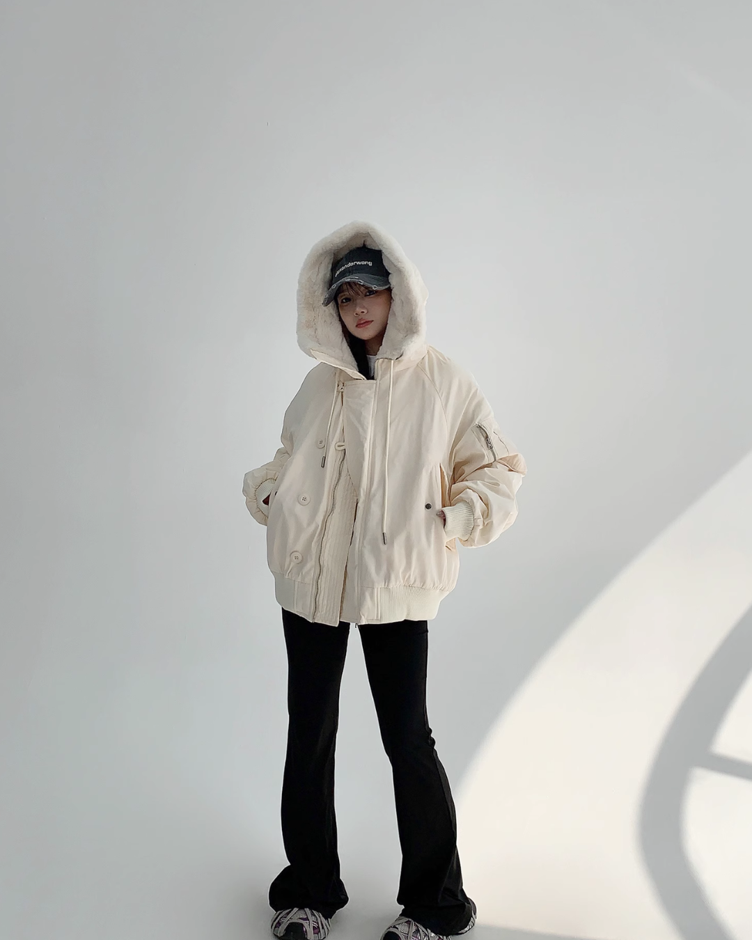 Frost Sherpa-Collar Bomber Jacket