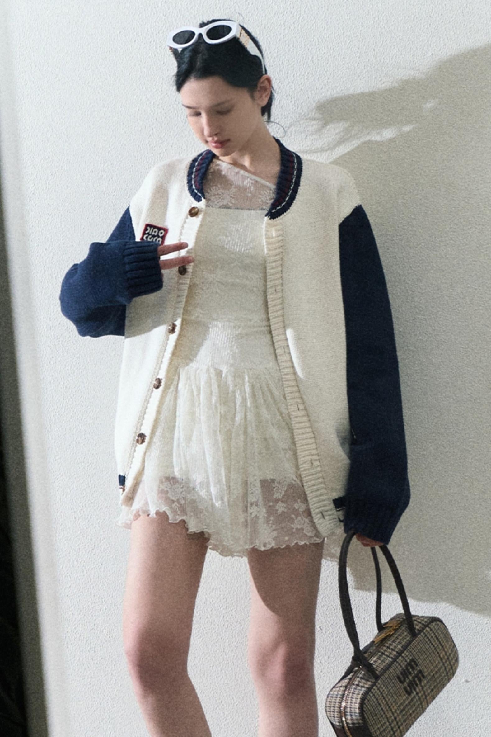 Varsity-Style Cardigan Jacket