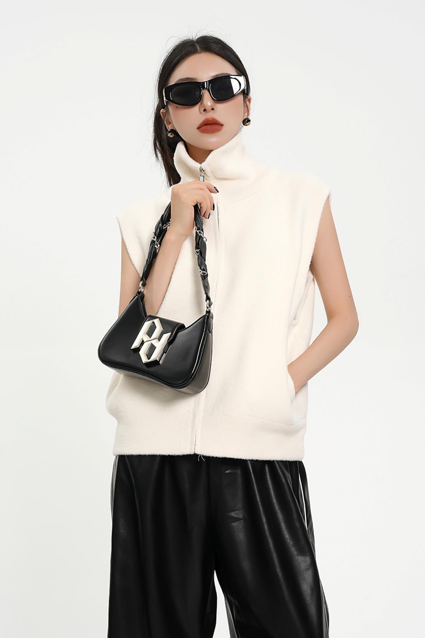 Gothic-Inspired Quarter-Zip Vest