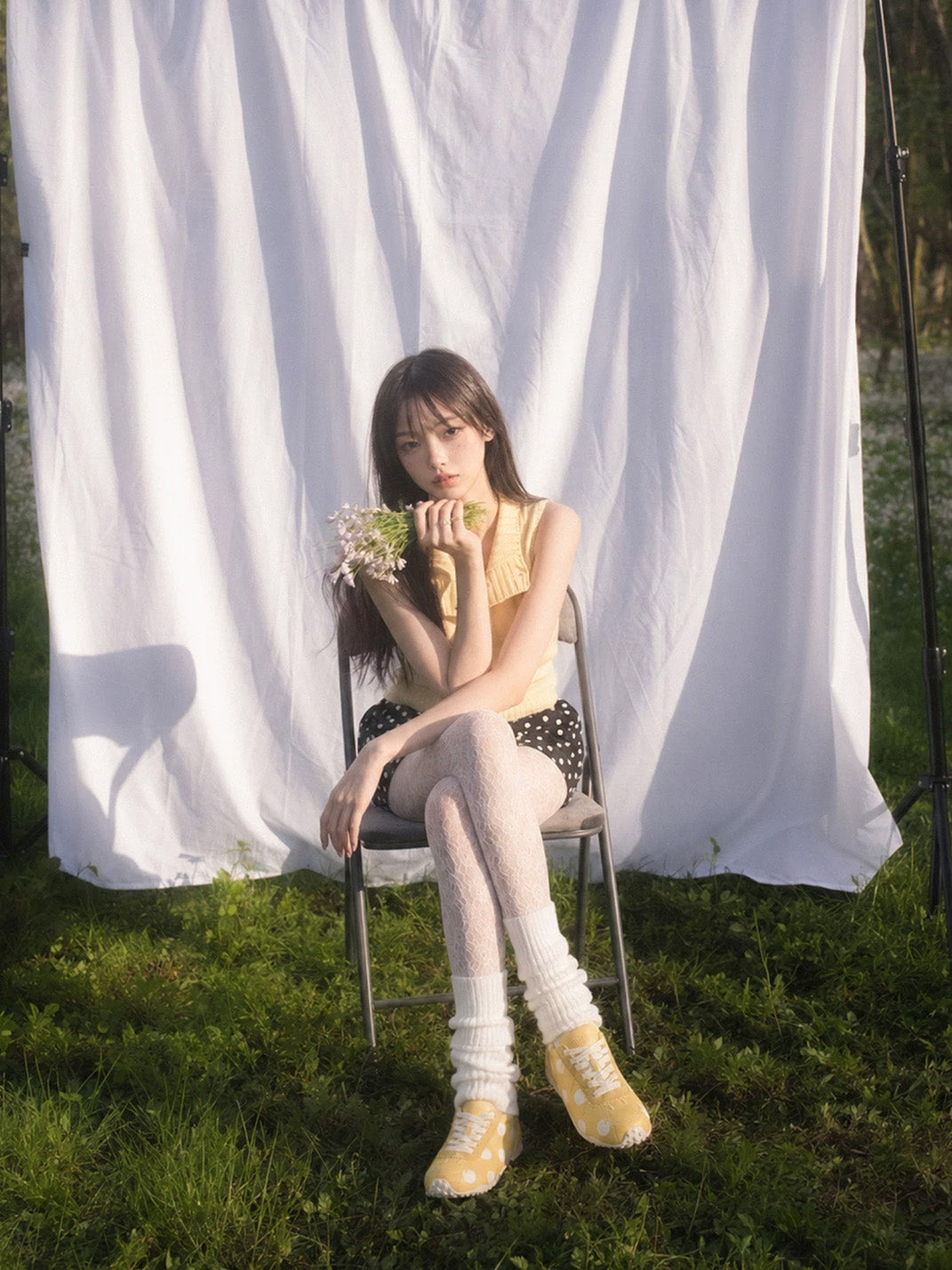 Oversized-Dot Ribbon-Lace Low-Top Sneakers - view 4