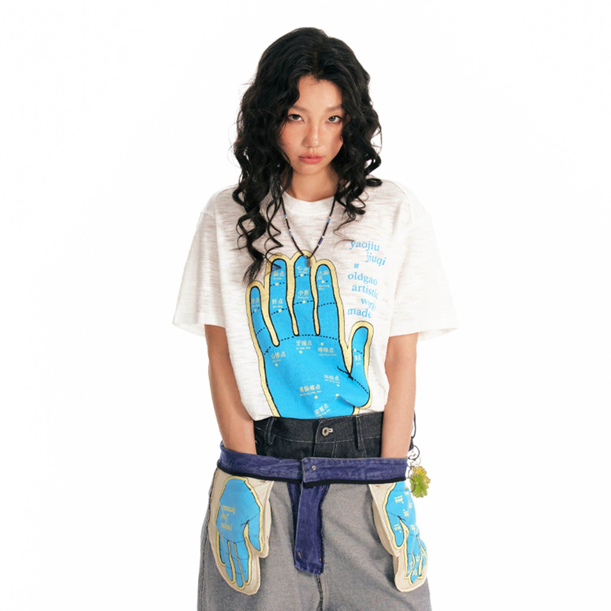 Acupuncture Hand Map Graphic T-Shirt