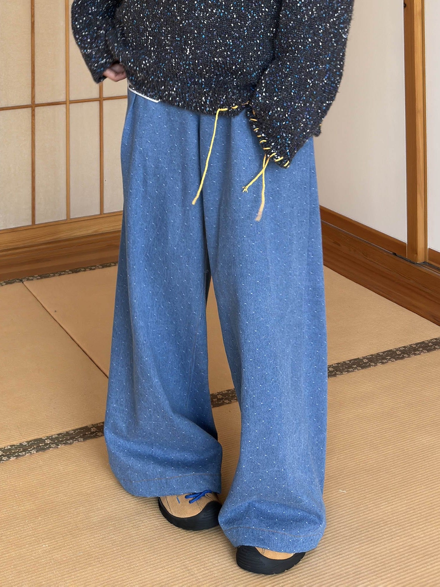 Speckled Wide Leg Pants
