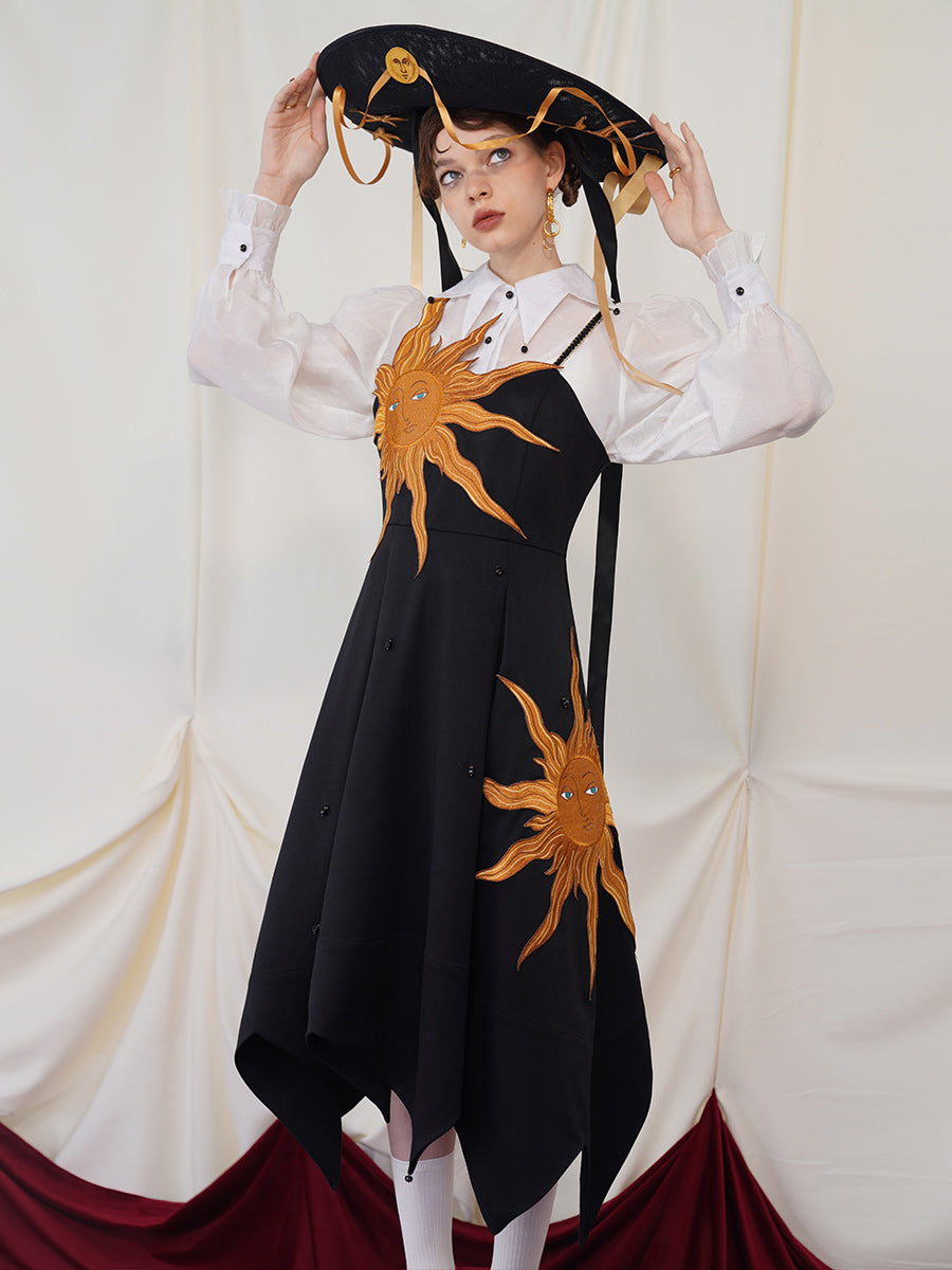 Twilight Sun Embroidered Dress - chiclara