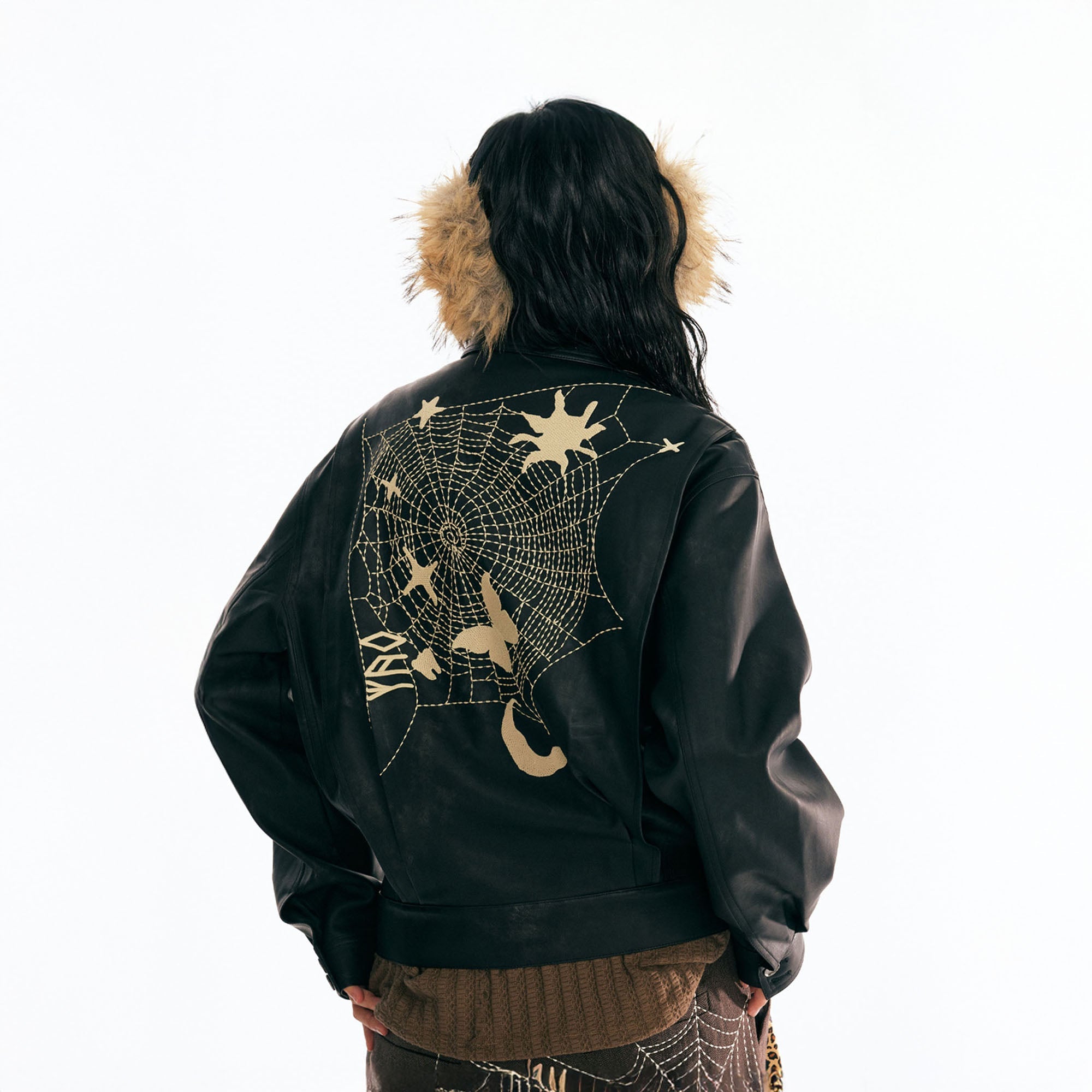 Dreamcatcher Patch Faux Leather Jacket