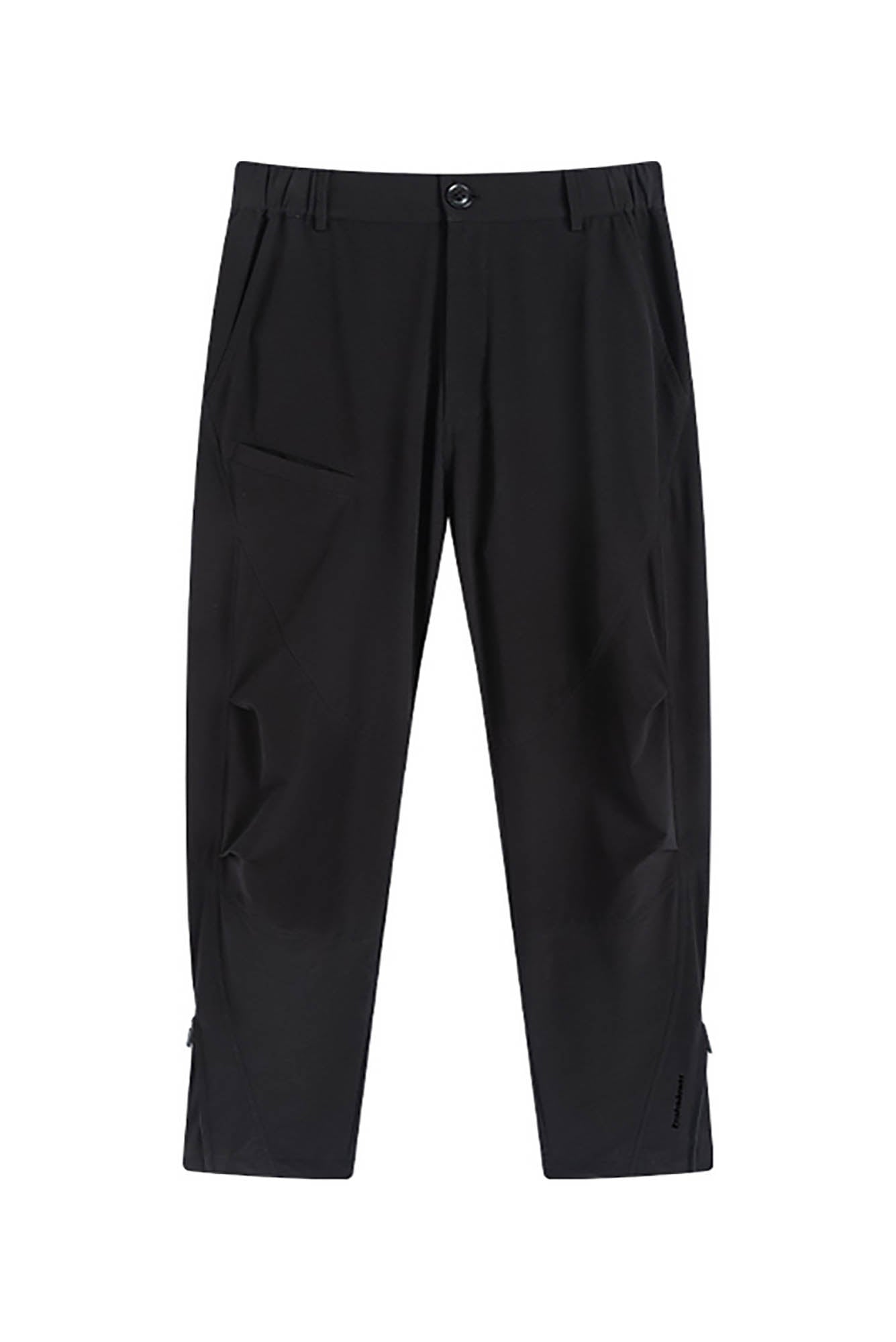 Pantalones de pista arrugados con ranura tecnológica