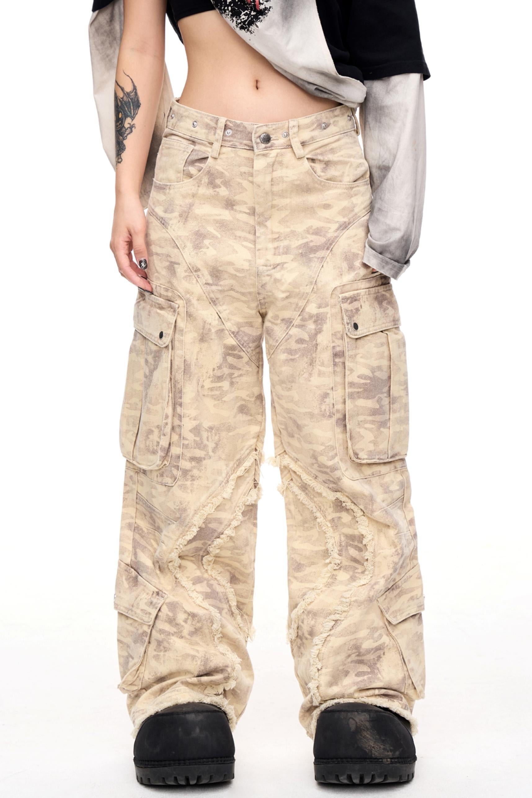 Men's Retro Straight-Leg Cargo Pants