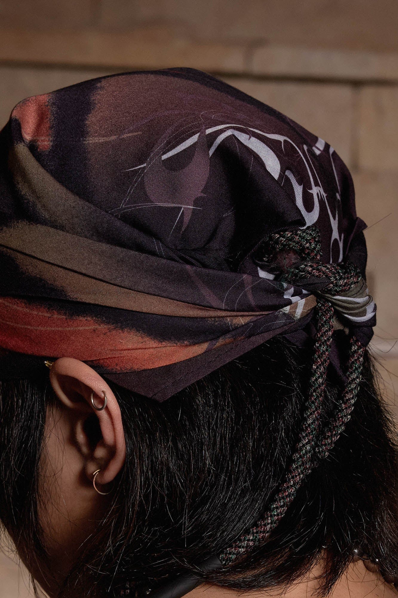 Bandana de tip-dye grunge