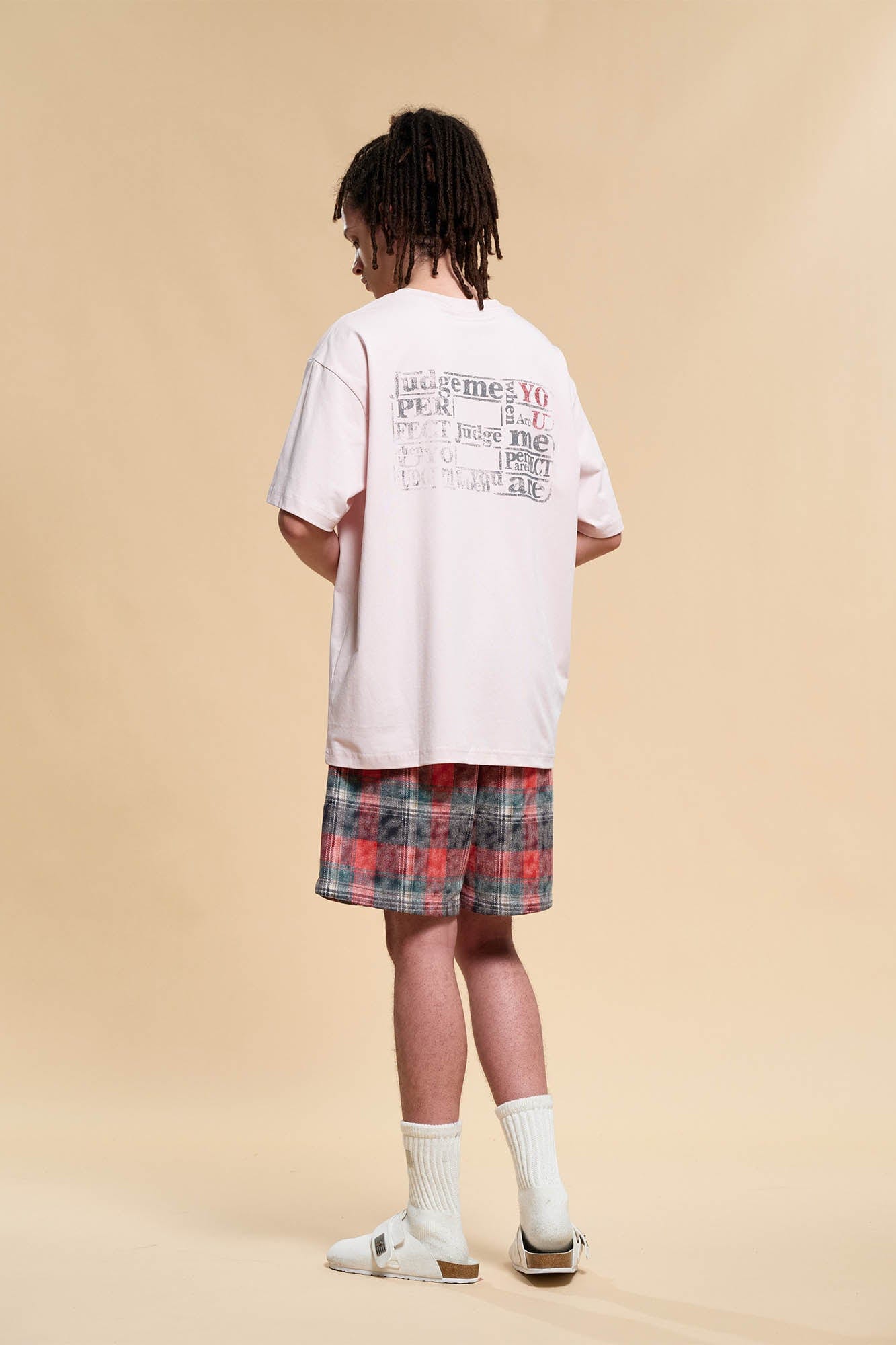 Plaid Draw String Track Shorts