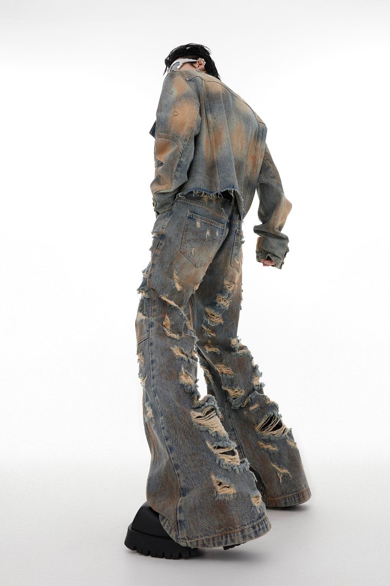 Vintage Washed Distressed Denim - chiclara