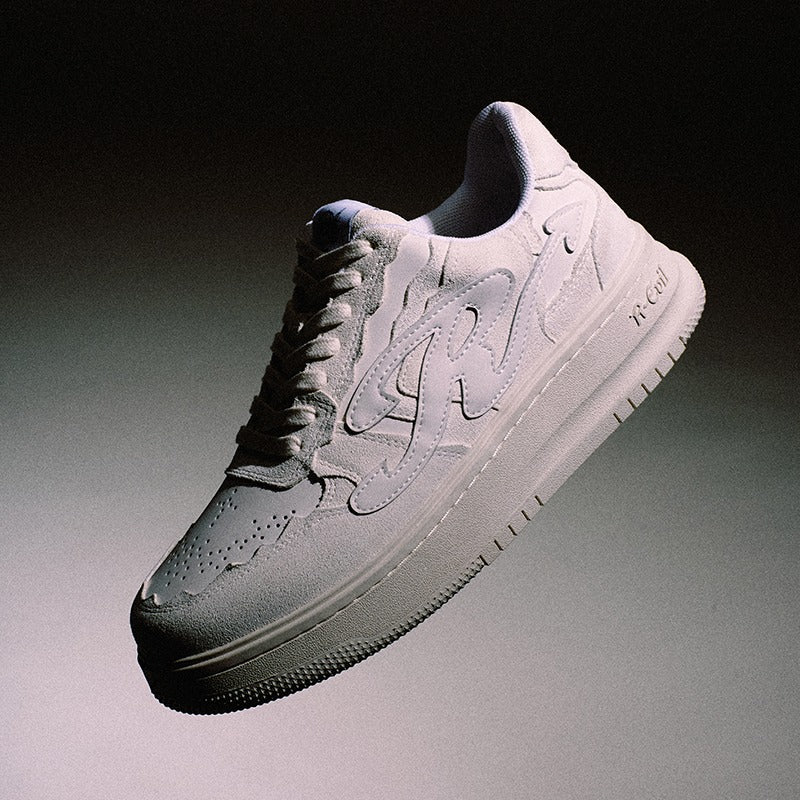 Pattern Platform Sneakers Triple White
