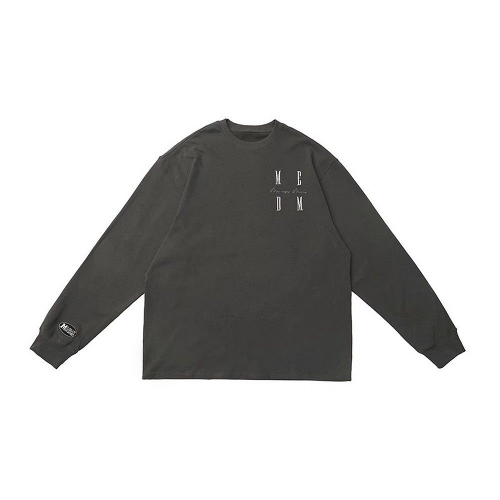 Basic Long Sleeve Tee with Logo - chiclara