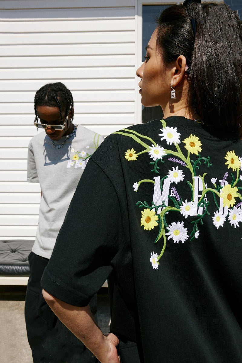 Flowers Logo Embroidered Tee - chiclara