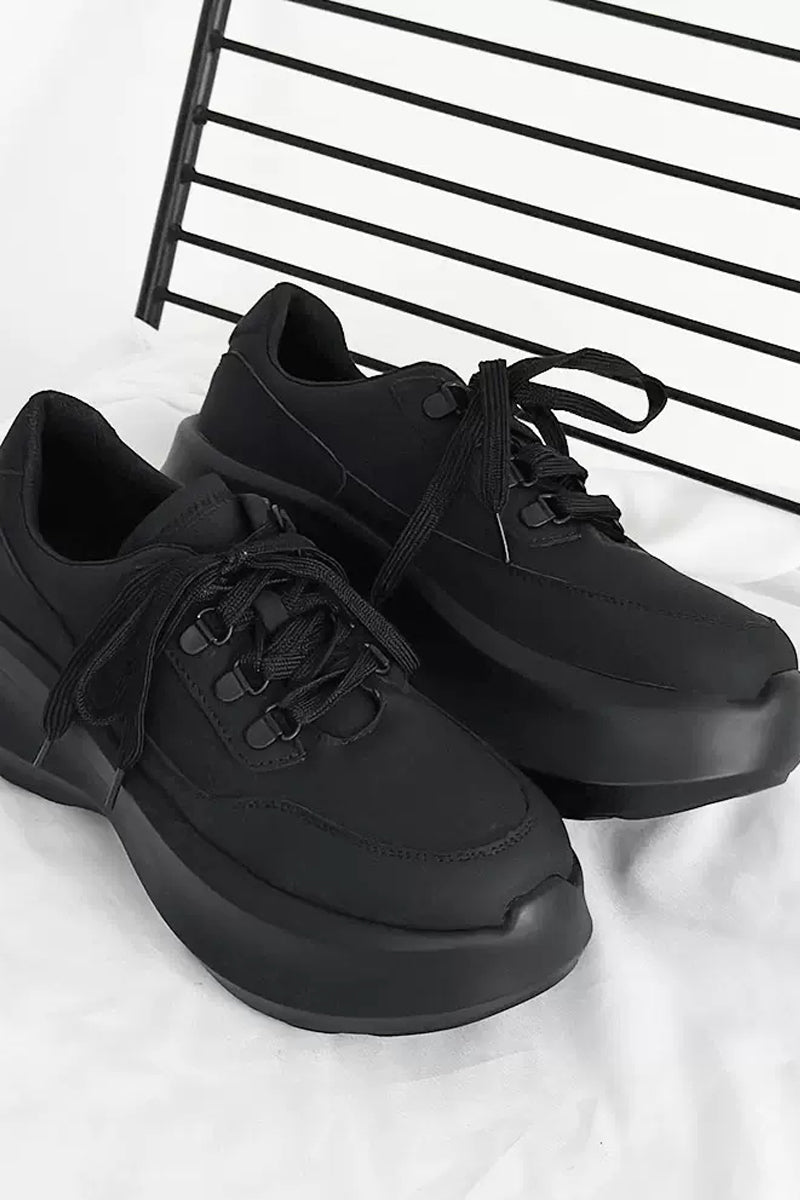 Platform Lace-Up Sneakers