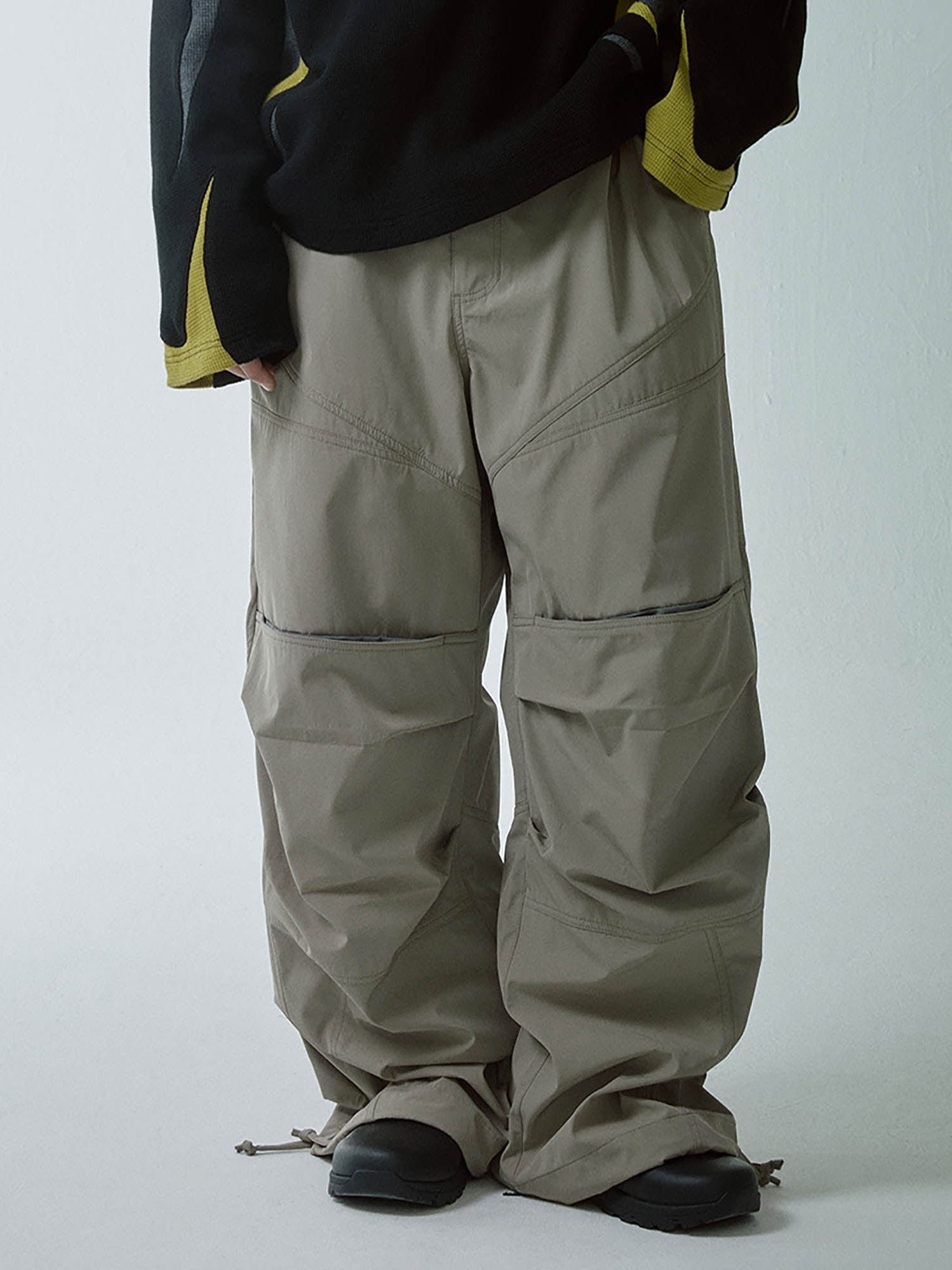 Wide-Leg Panel Utility Pants