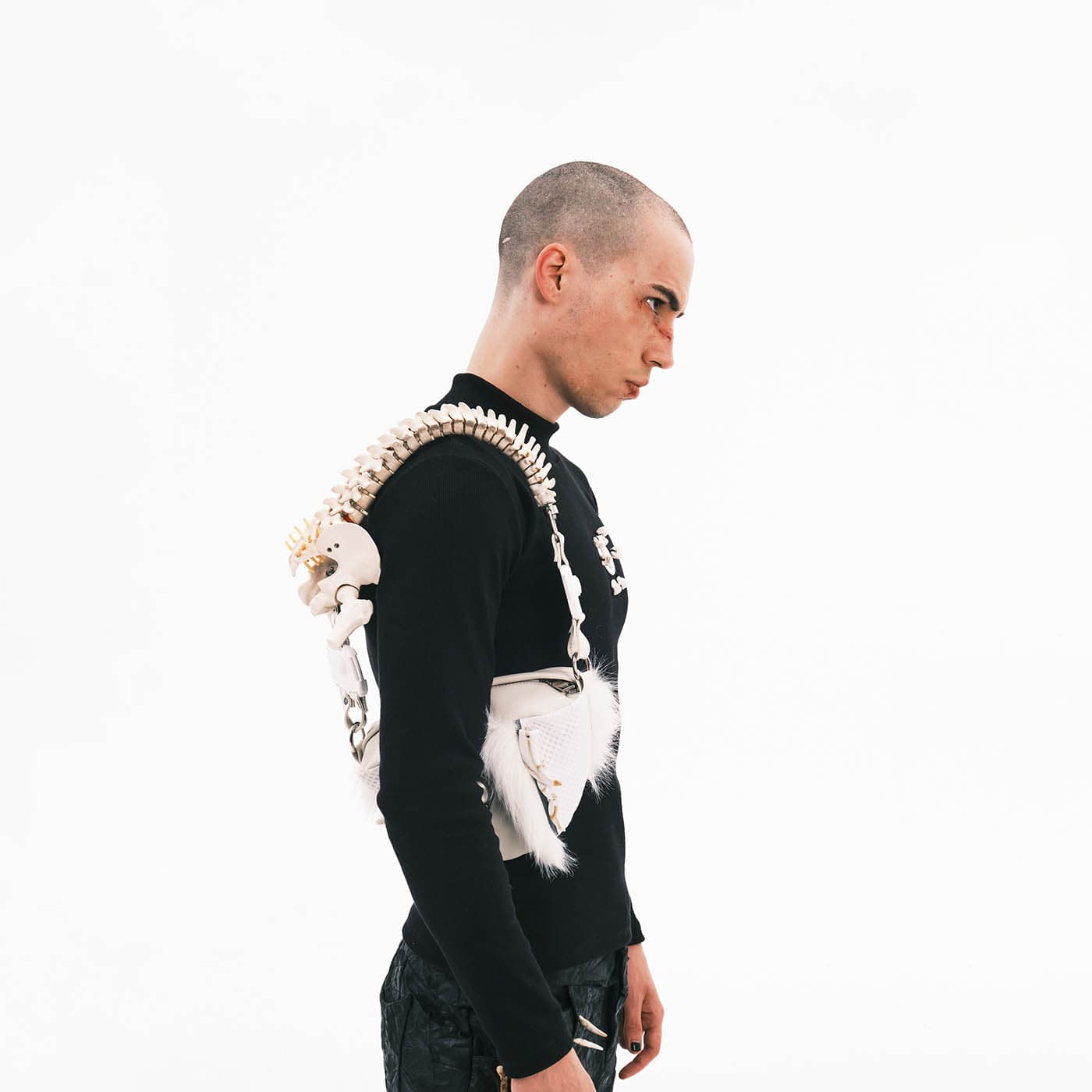 Sac à main en fausse fourrure d'embryon