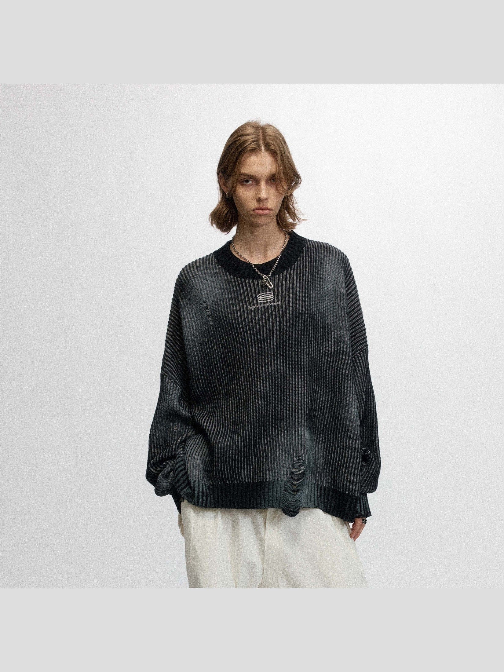 Delanner gerippter Logo -Pullover