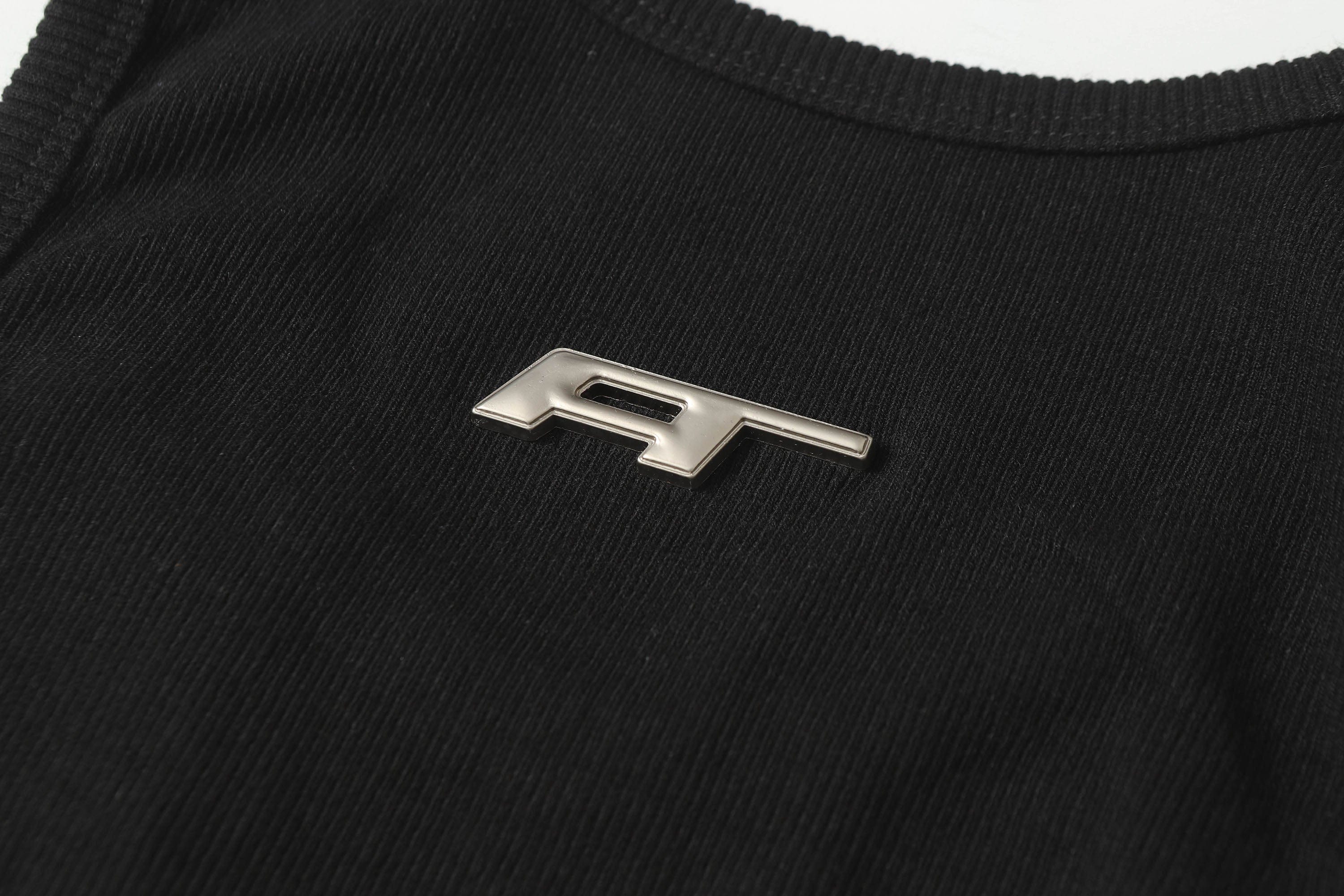 Rhinestone Embellished Ribbed Tank Top