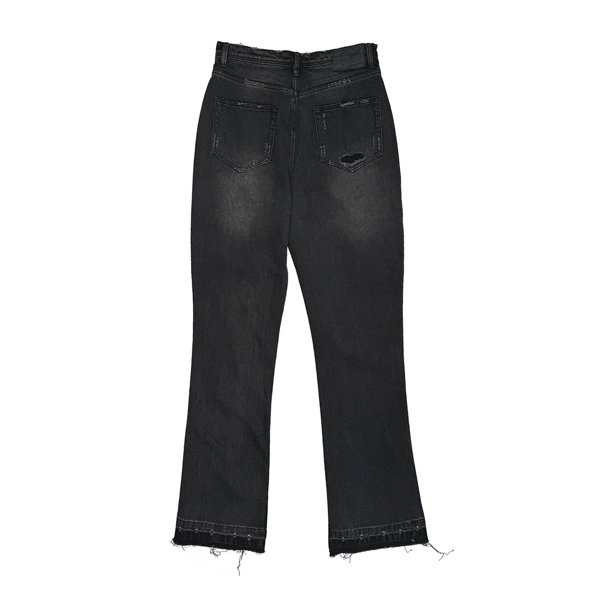 Jeans de brote de salpicadura de pintura angustiada