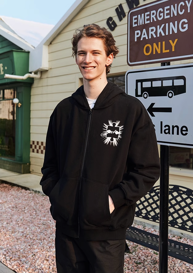Radiant Jigsaw Puzzle Zip-Up Hoodie - chiclara