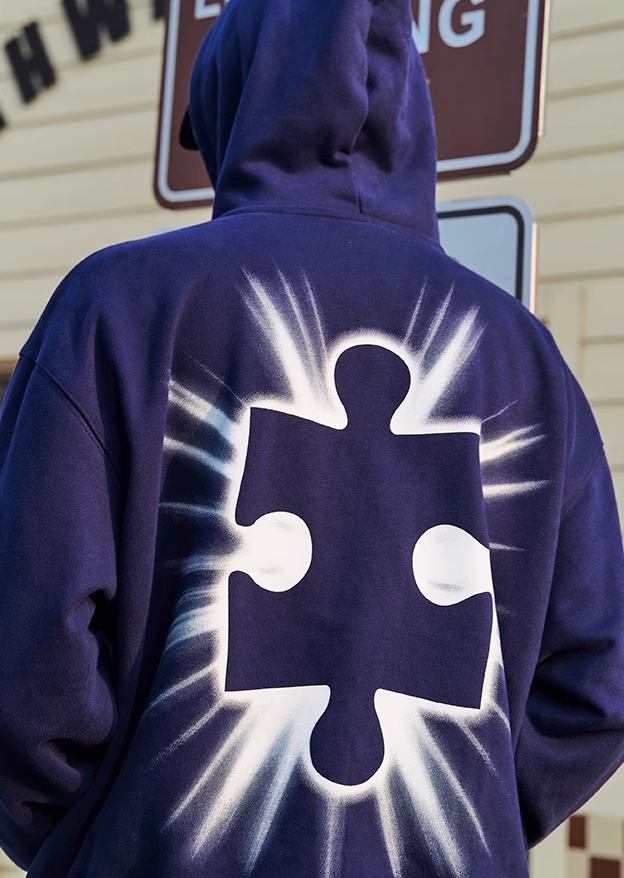 Radiant Jigsaw Puzzle Zip-Up Hoodie - chiclara