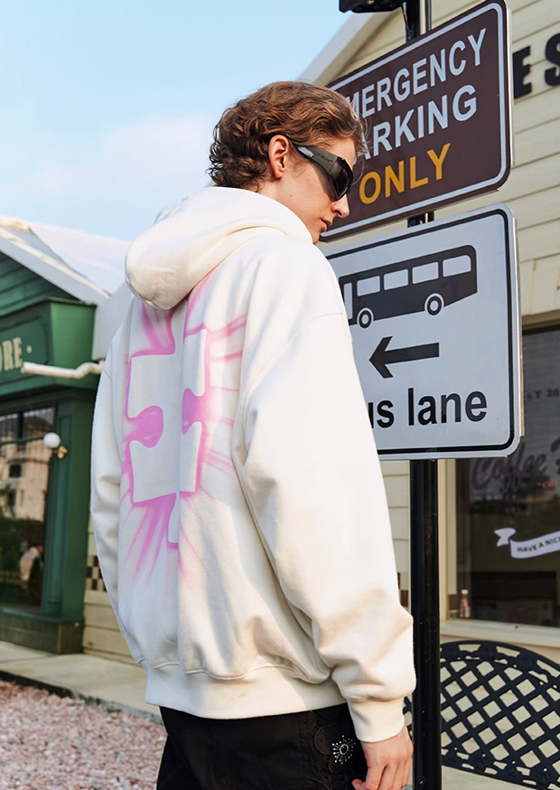 Radiant Jigsaw Puzzle Zip-Up Hoodie - chiclara