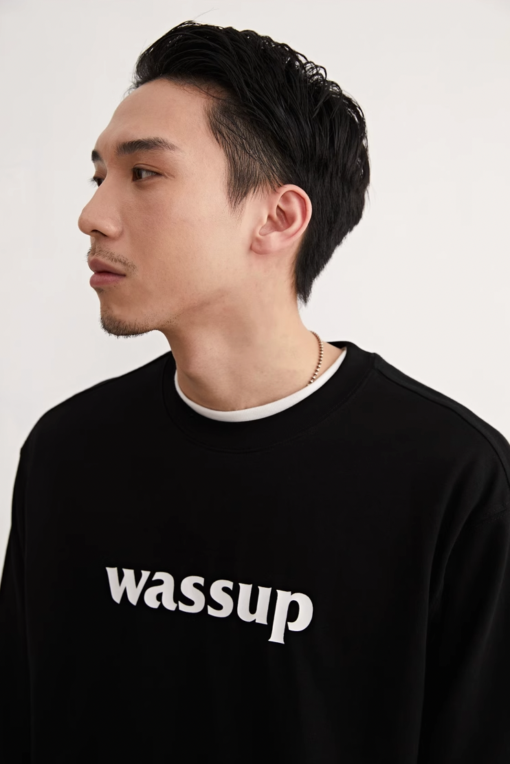 Classic Basic Logo Printed Long Sleeved Tee - chiclara