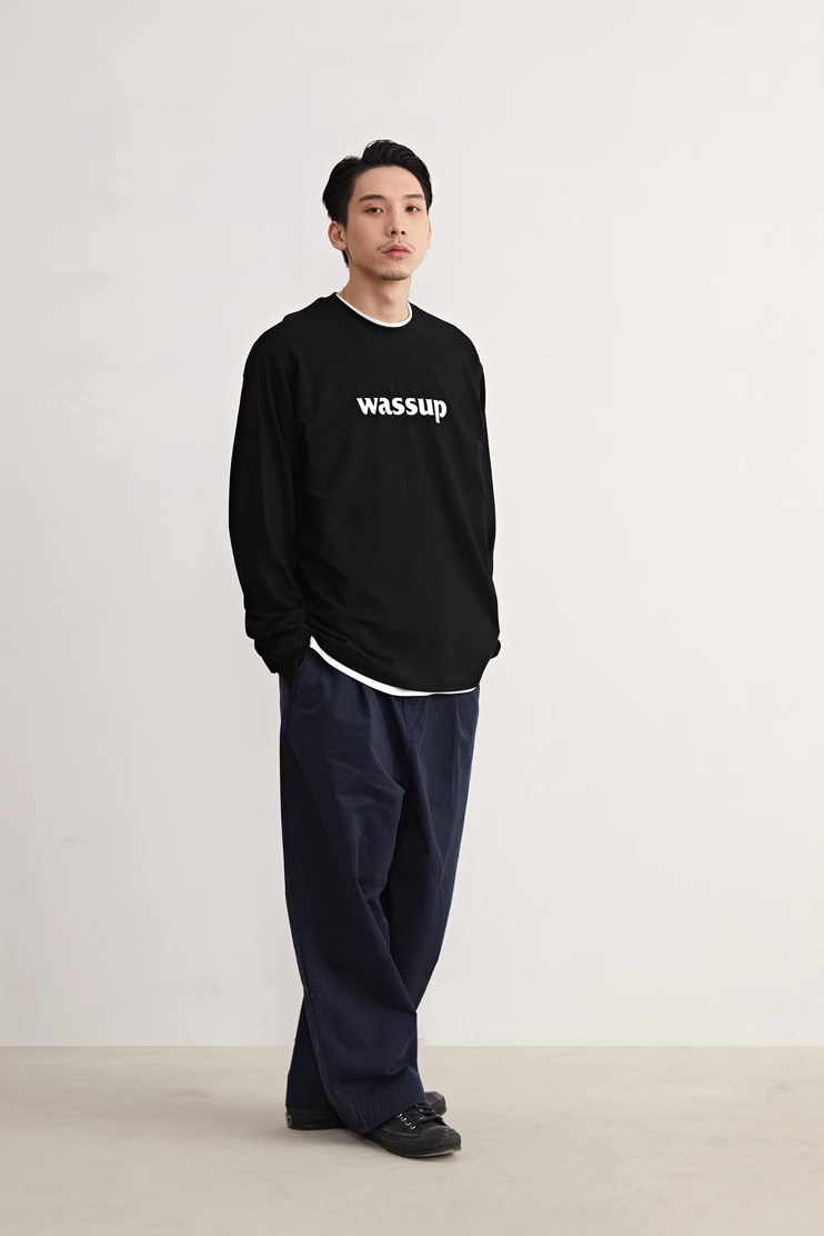 Classic Basic Logo Printed Long Sleeved Tee - chiclara