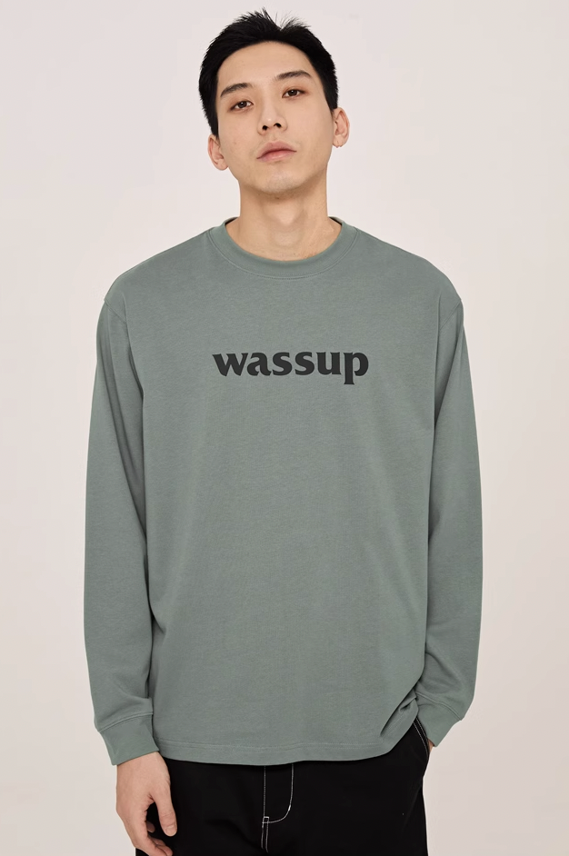 Classic Basic Logo Printed Long Sleeved Tee - chiclara