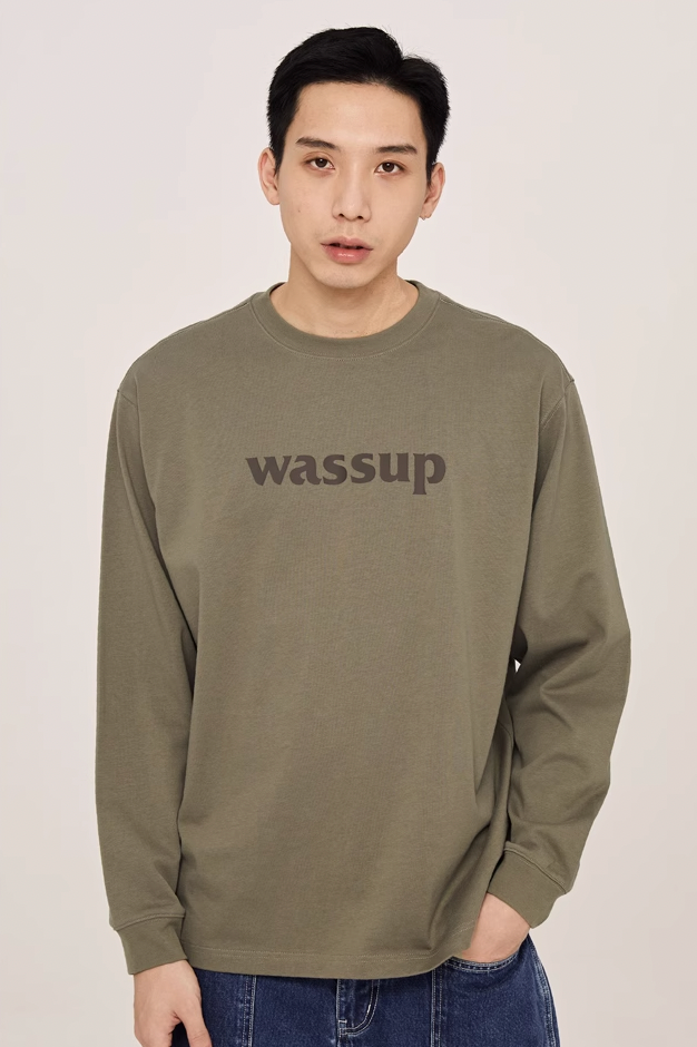 Classic Basic Logo Printed Long Sleeved Tee - chiclara