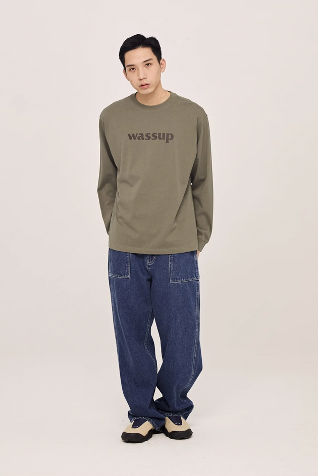 Classic Basic Logo Printed Long Sleeved Tee - chiclara