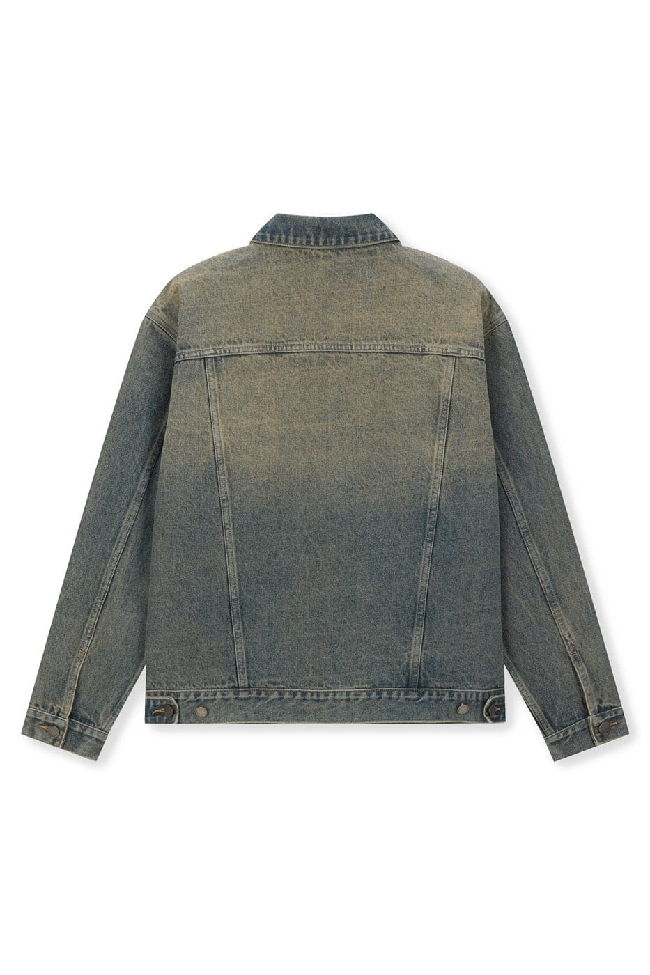 Chaqueta con cremallera de mezclilla lavada