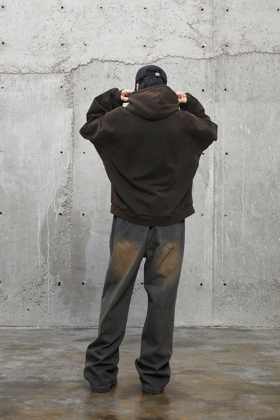 외계인 그래픽 후드 티셔츠