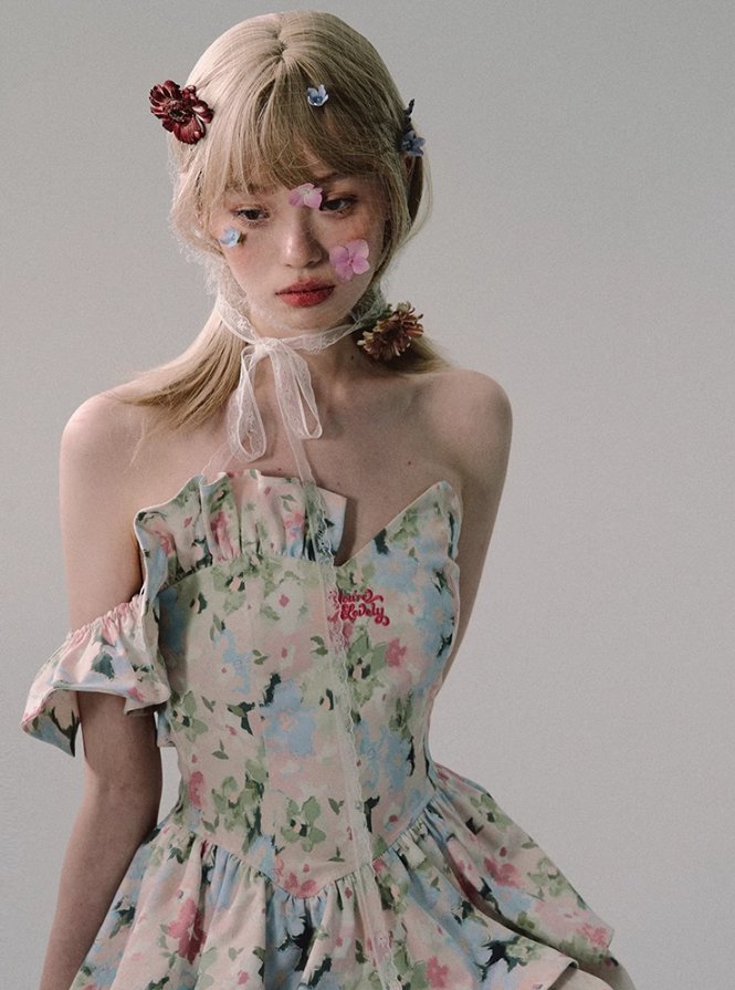 Floral Ruffle Mini Dress