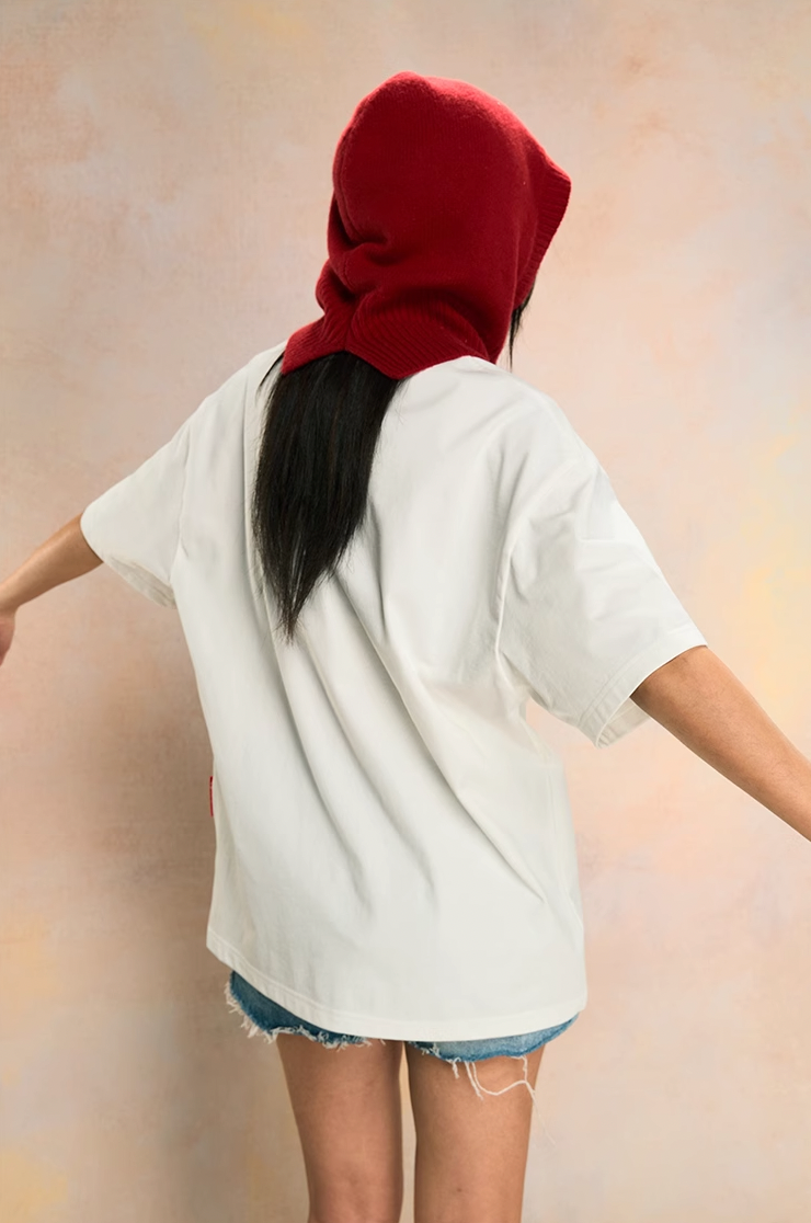 Unique 3D Textured Jigsaw Puzzle Embroidered Tee - chiclara