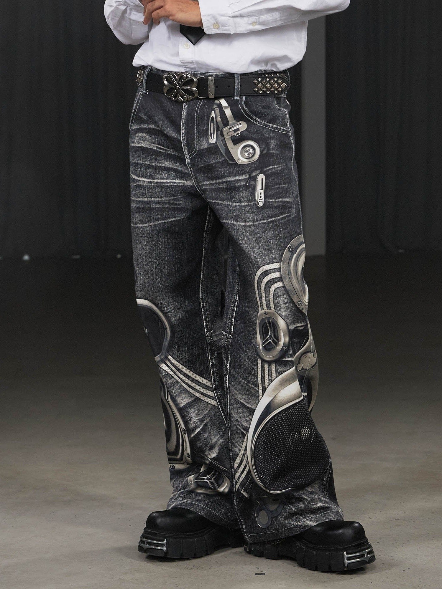 오디오 테크 청바지