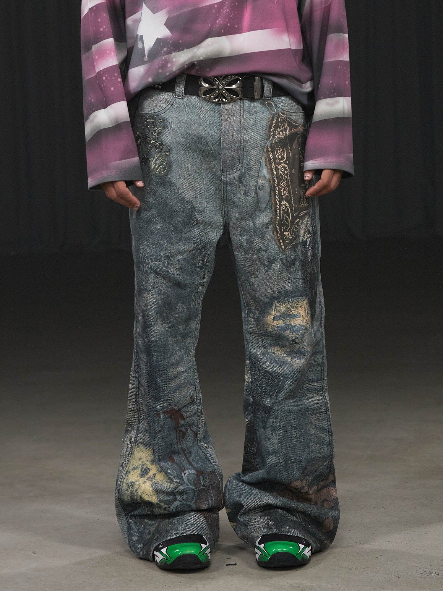 Paisley Flare Jeans