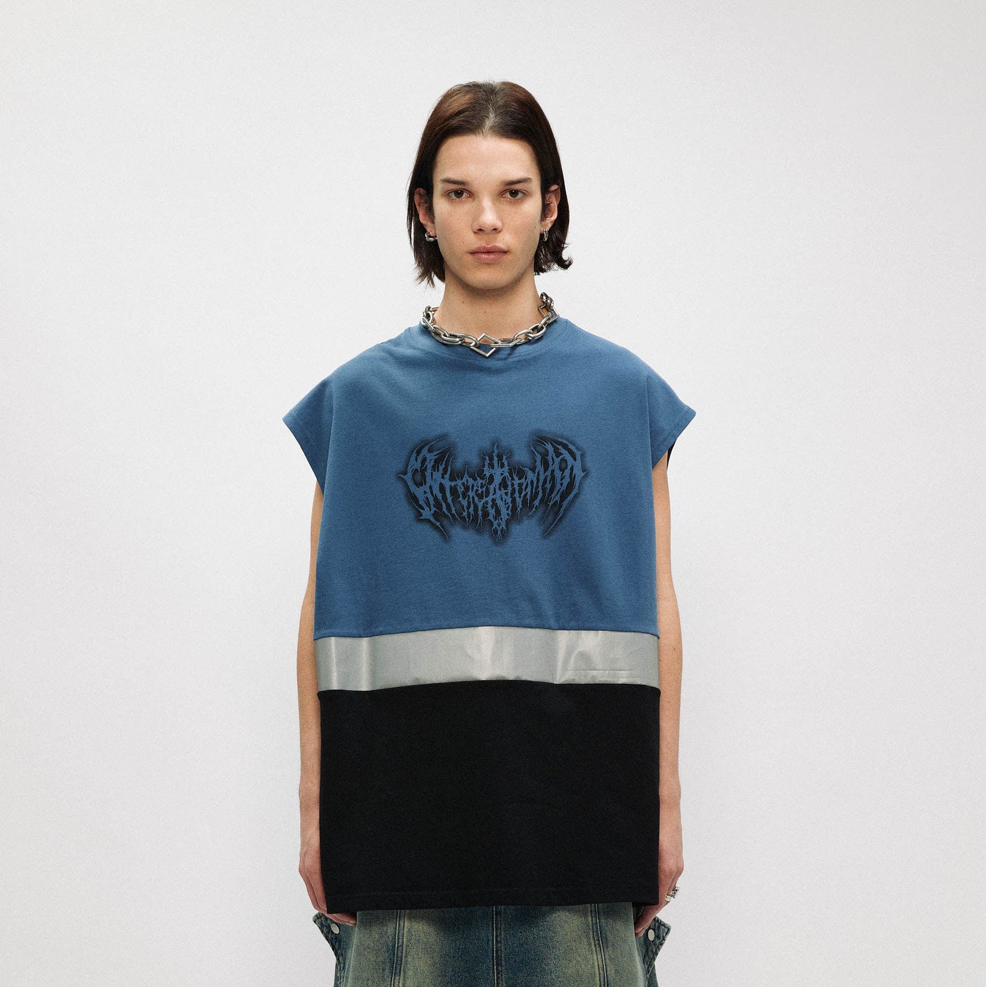 Camiseta de tanques de panel de neón