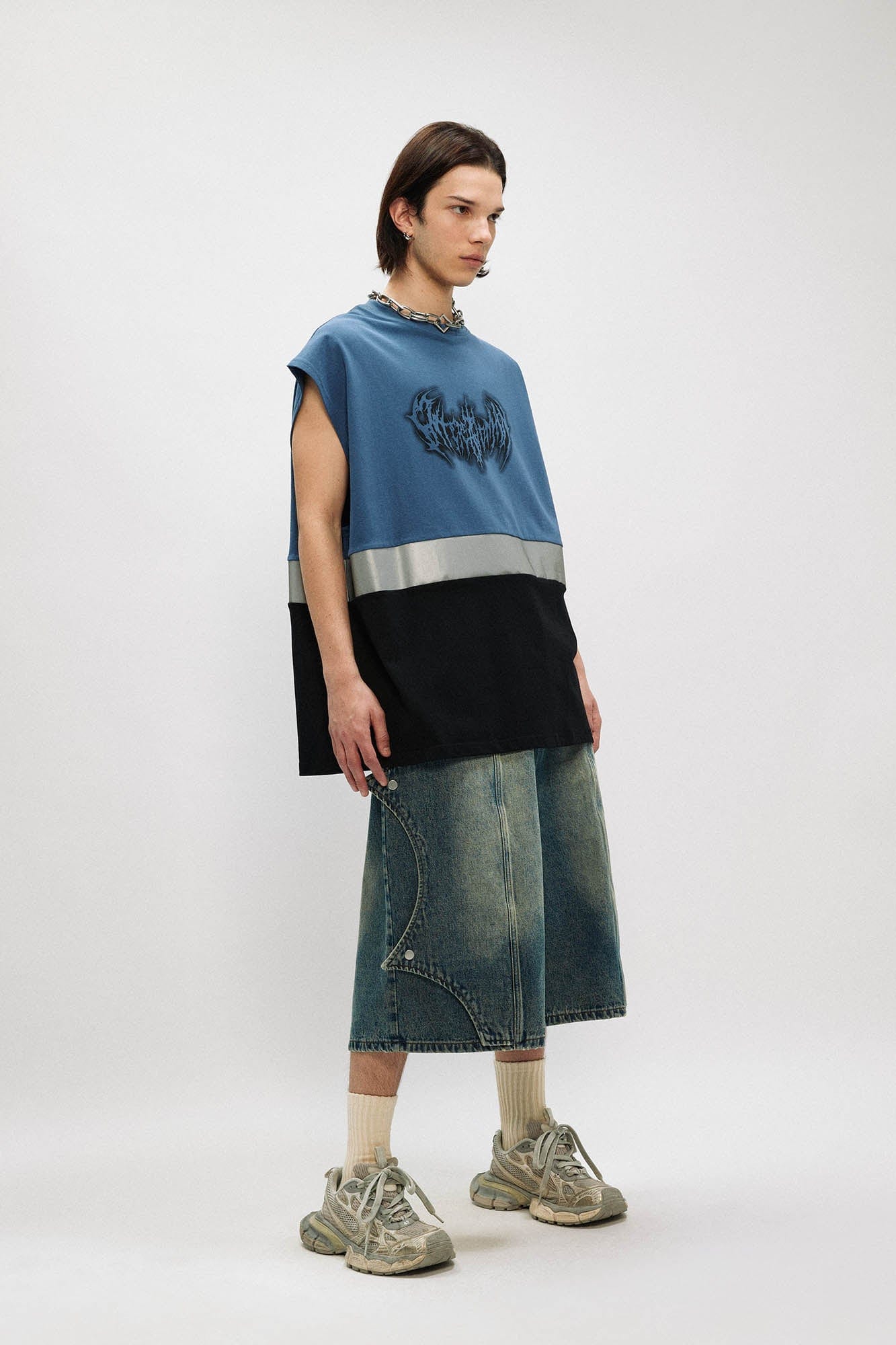 Camiseta de tanques de panel de neón