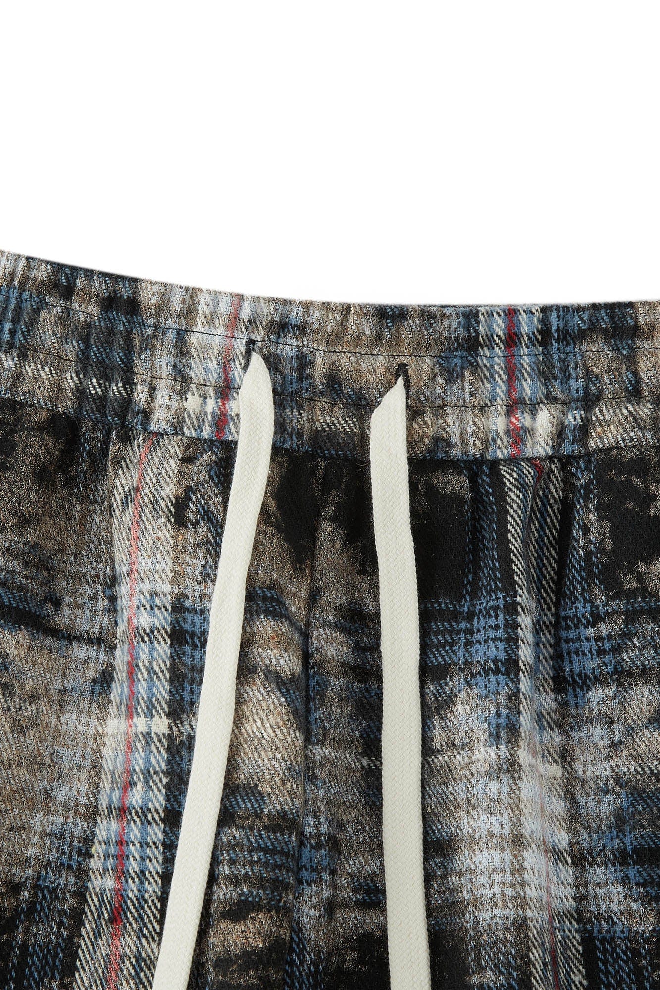 Plaid Draw String Track Shorts