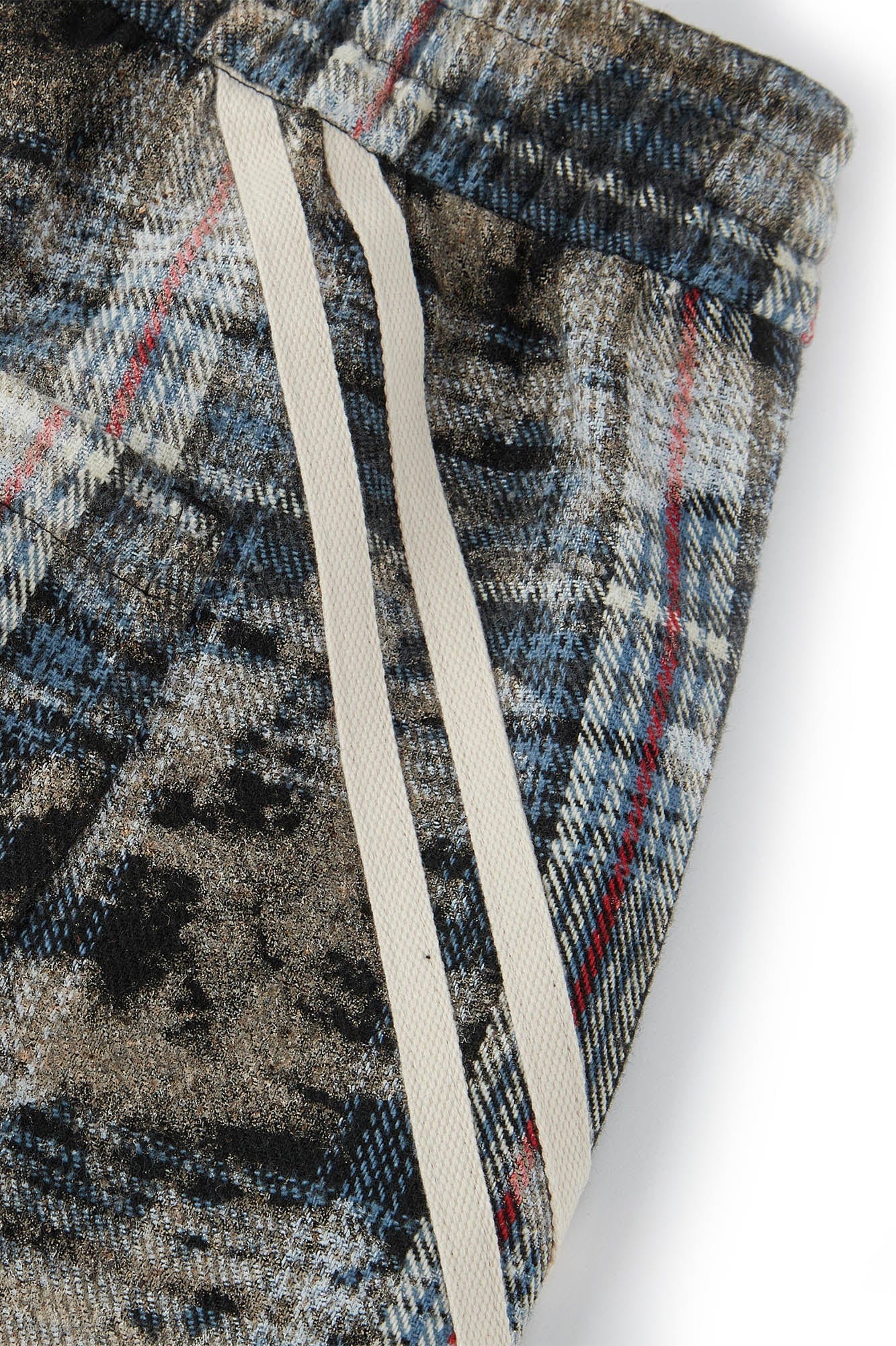 Plaid Draw String Track Shorts