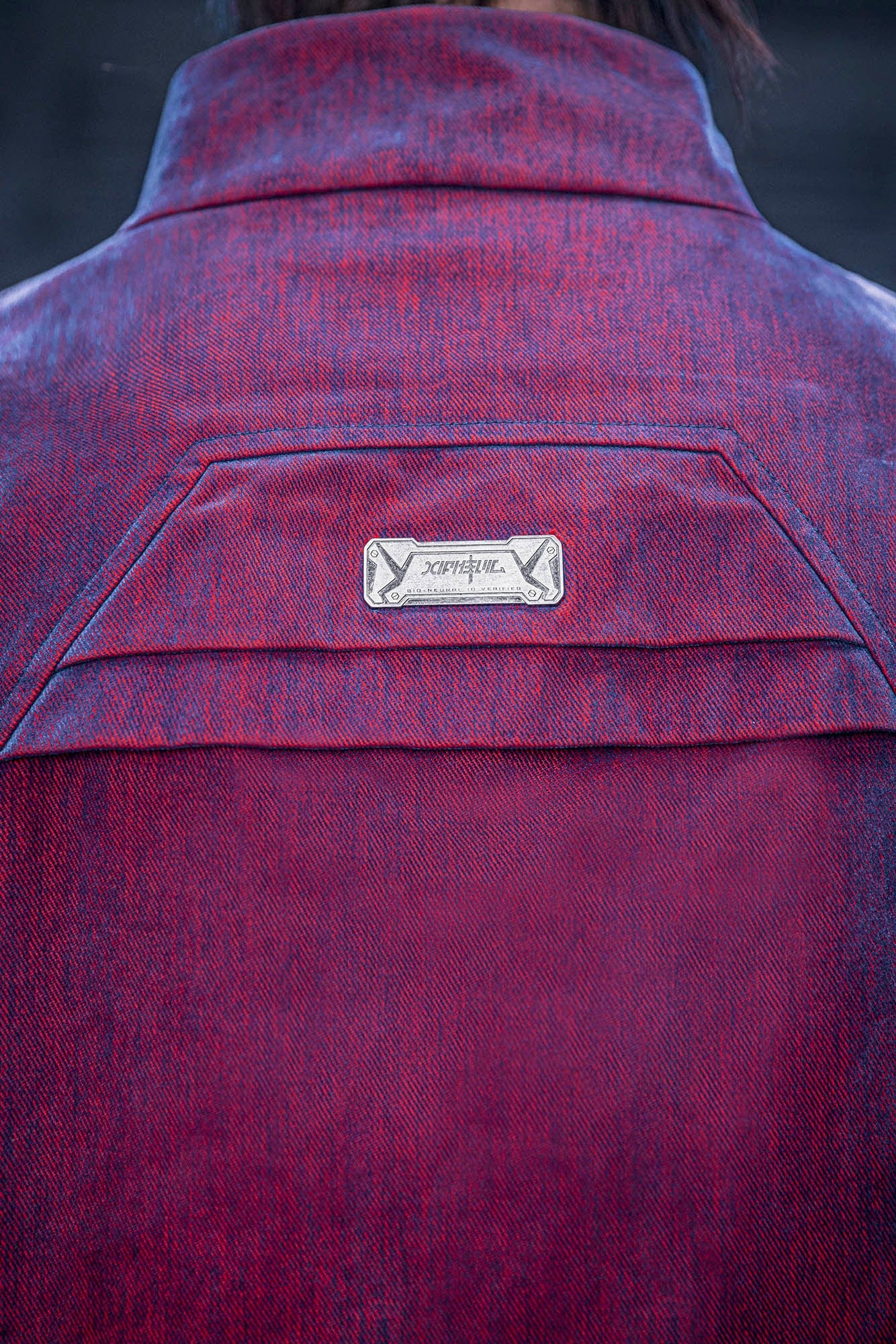 Chaqueta de bombardero táctico multi-zip rojo