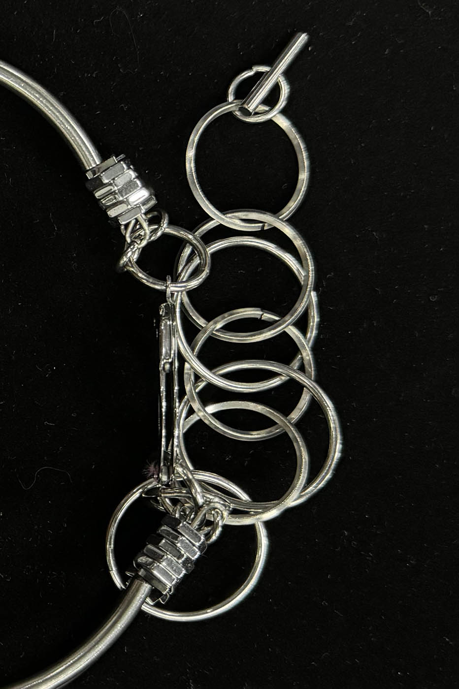 Doppelstrang Metallic Spike Choker Halskette