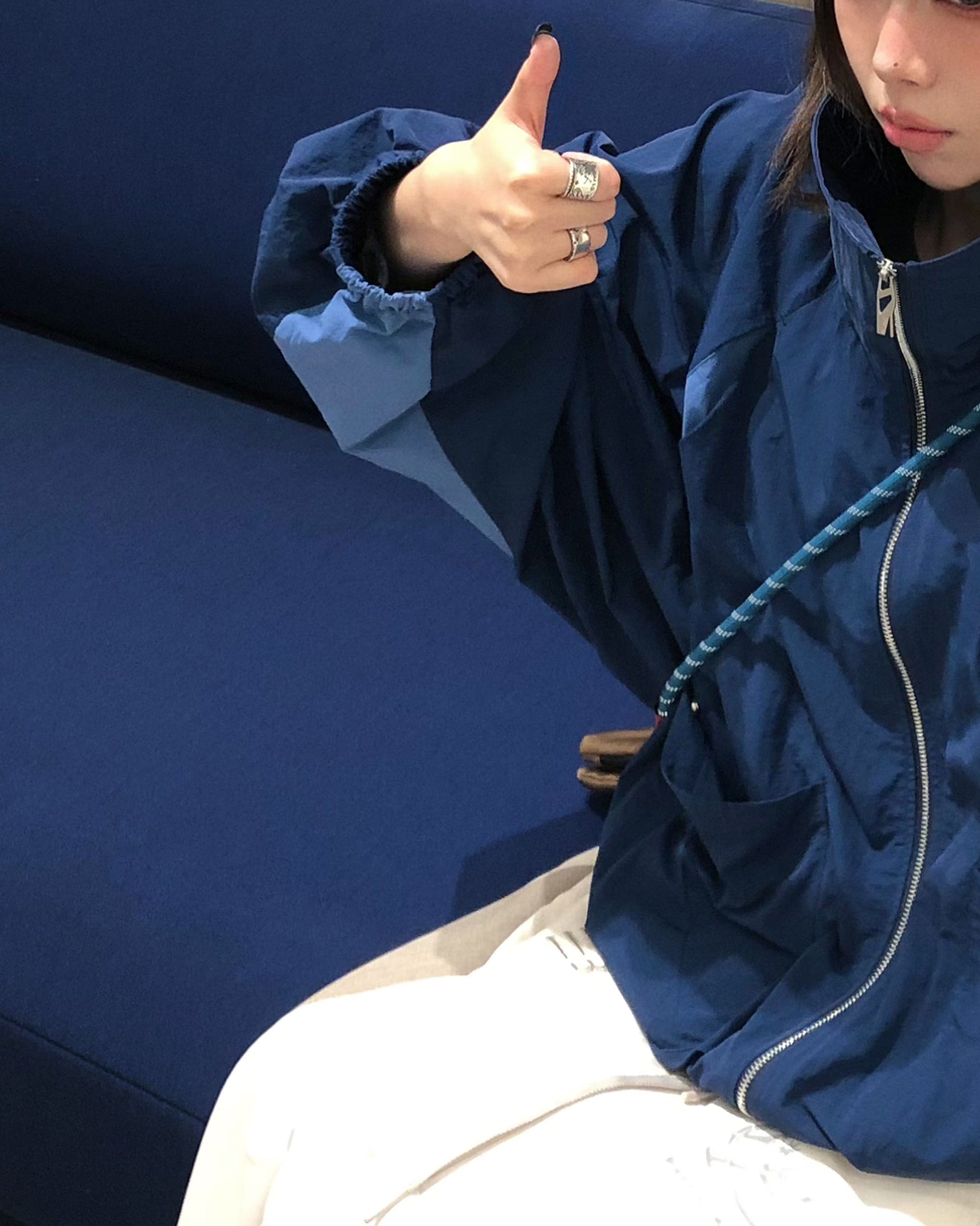Marine -Track -Bomberjacke