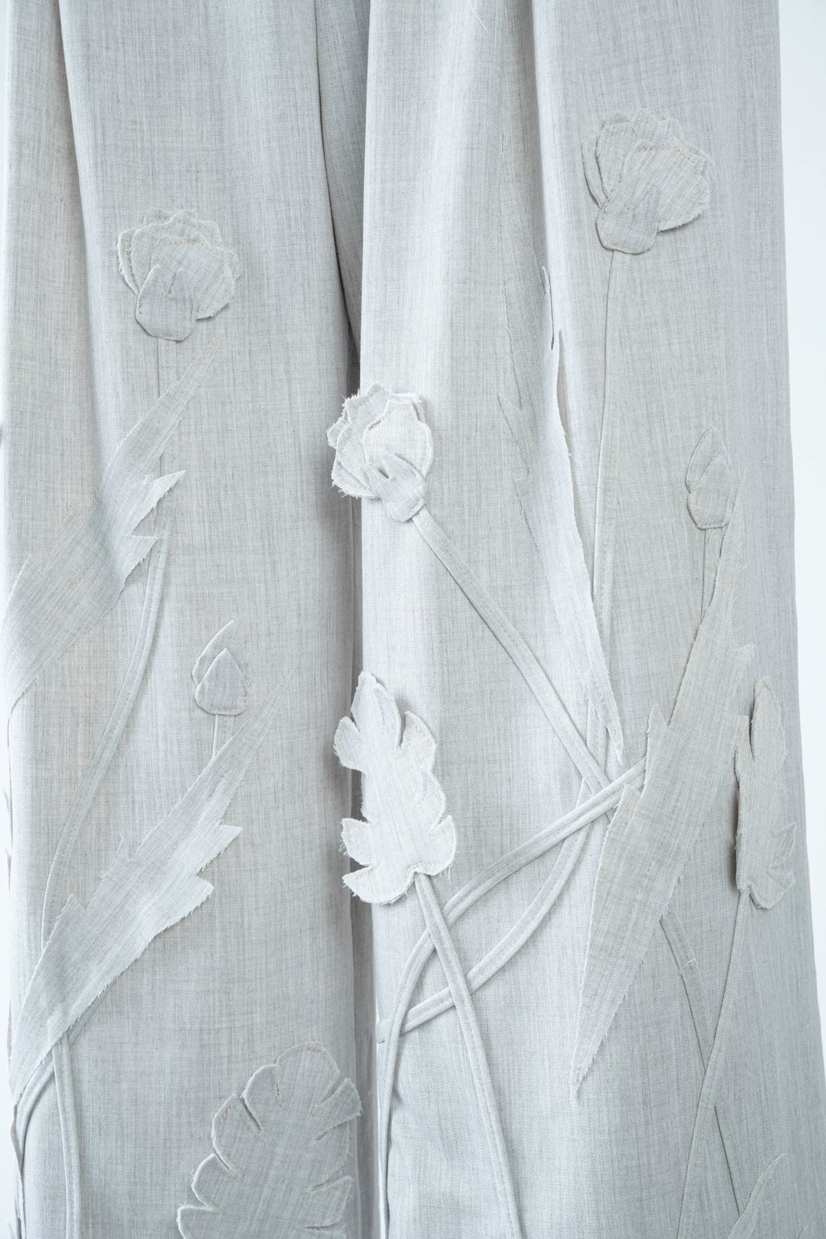 Raised Floral-Vine Wide-Leg Trousers product view 6