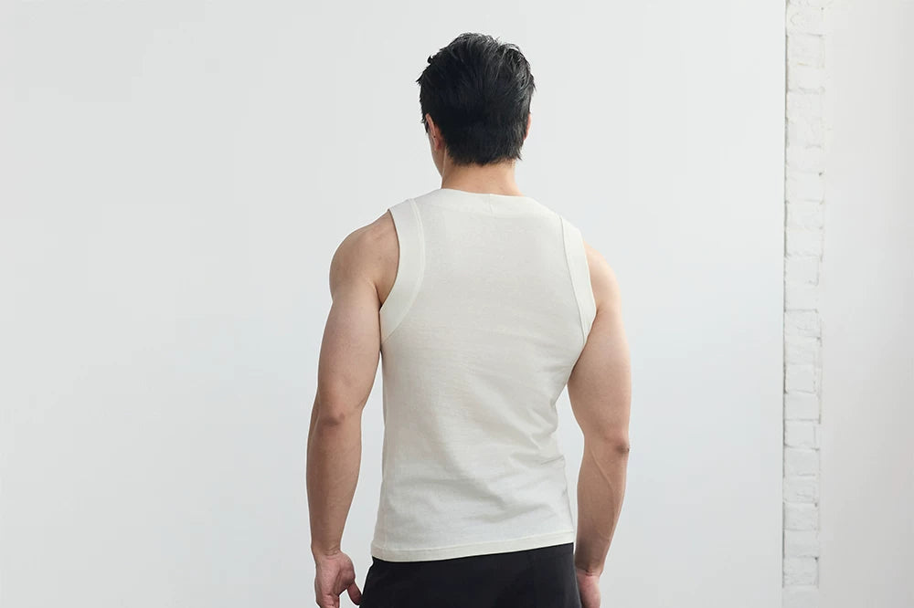 Ribbed High-Neck Fitted Tank Top product view 5