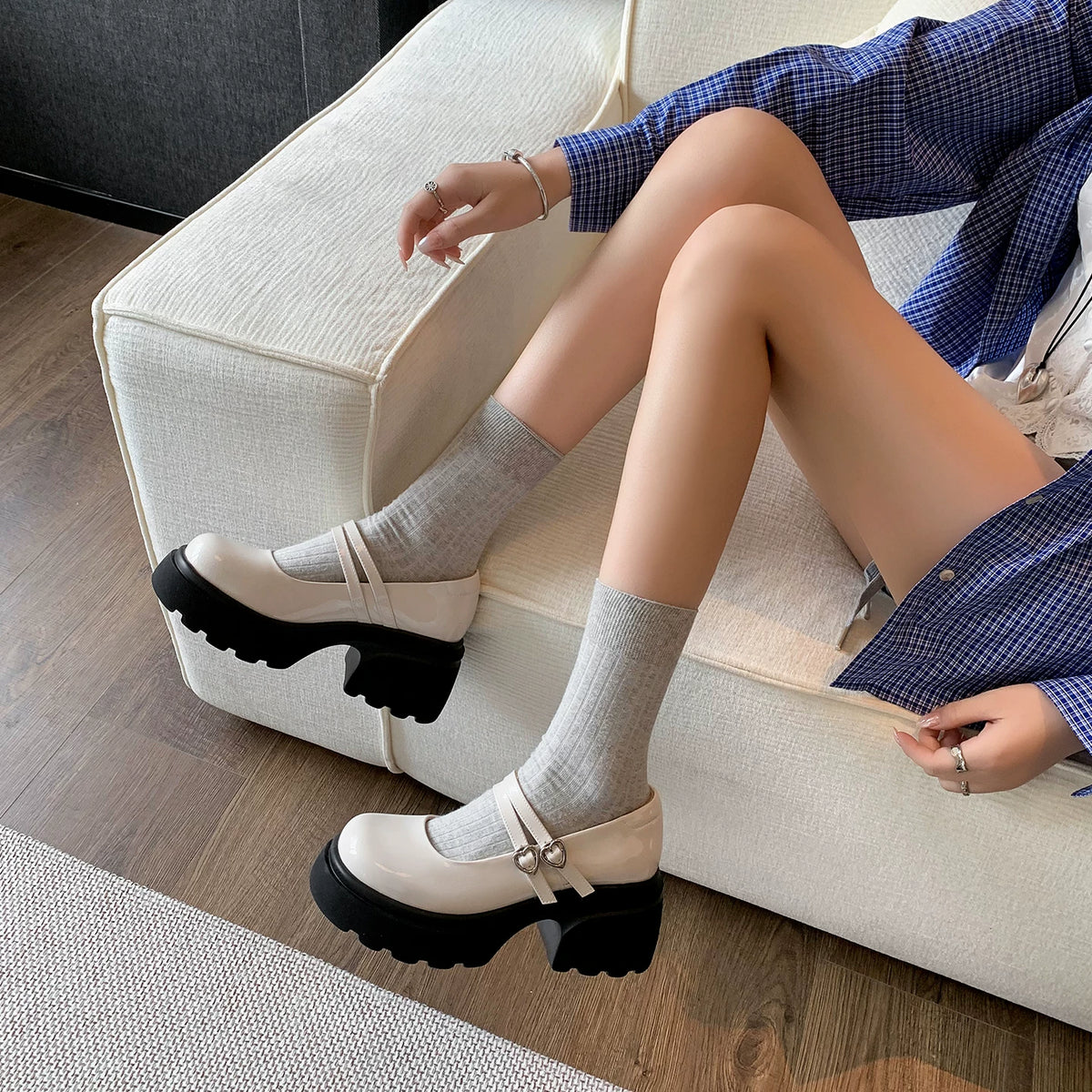 Heart-Buckle Platform Mary Jane Shoes product view 2