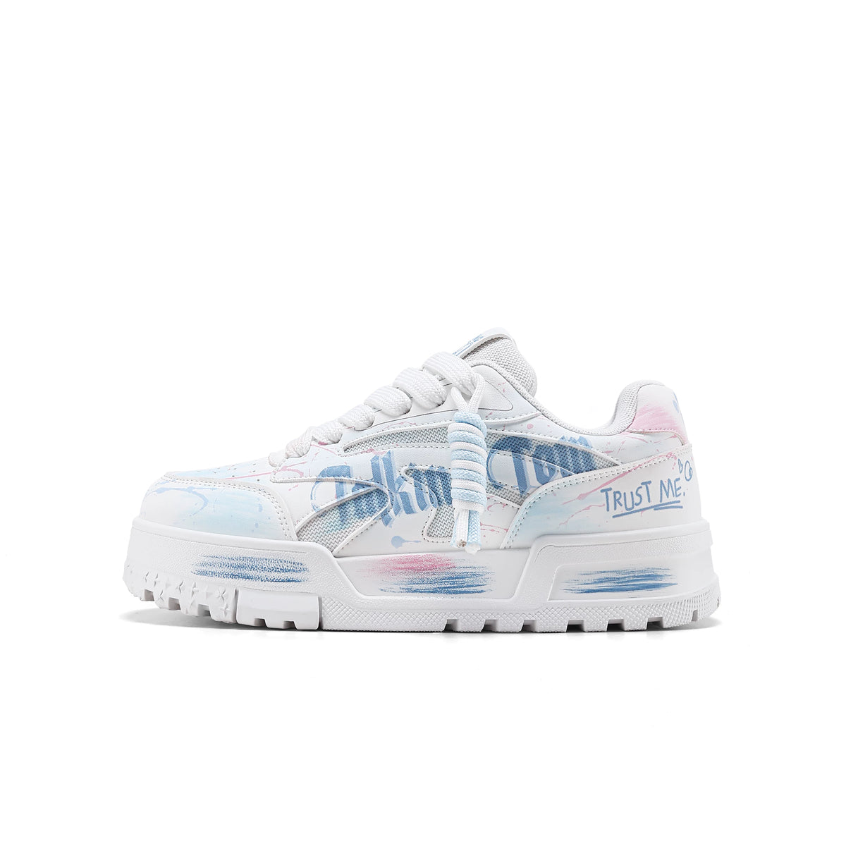 Graffiti Lace-Loop Chunky Sneakers product view 2