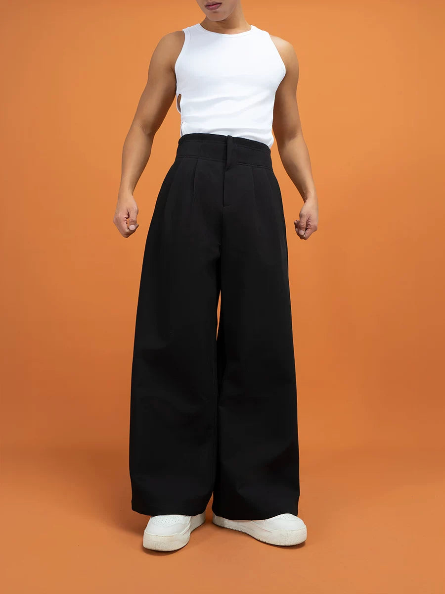 High-Waist Balloon Wide-Leg Trousers product view 1