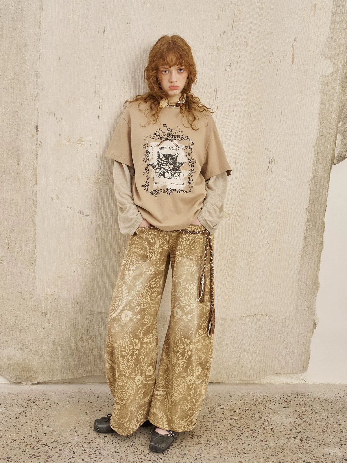 Angel-Cat Layered Long-Sleeve Tee product view 1